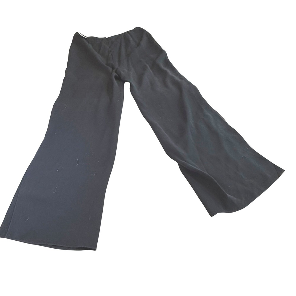 NWT CARLISLE‎ Black Silk Wide Leg Palazzo Pants Size 12